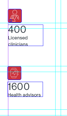 Do Example - Stat + Icon pairing showing proper hierarchy and spacing